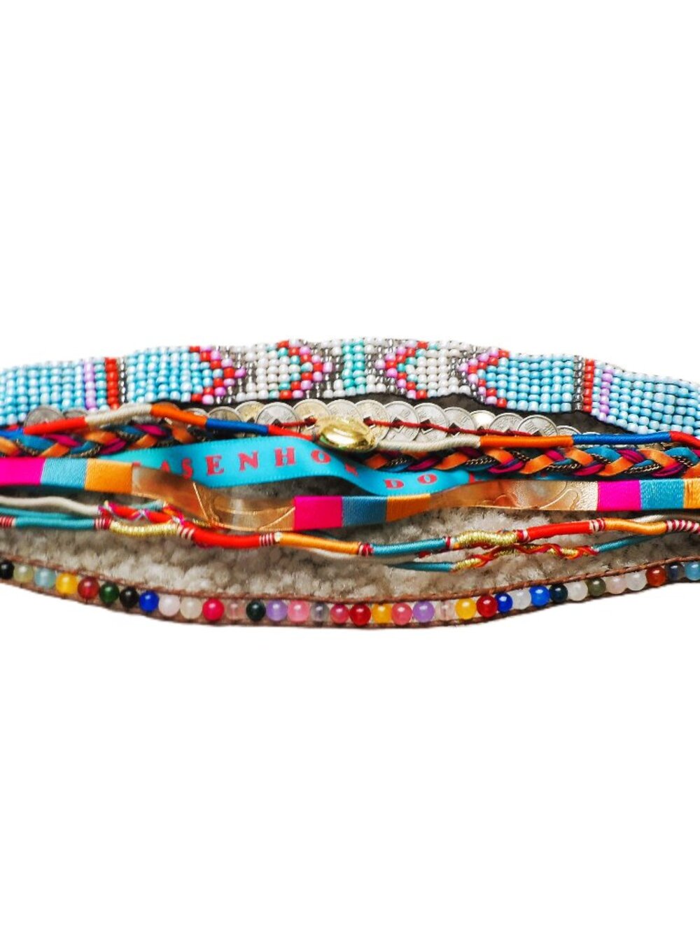 Hipanema multi-strand magnetic clasp bracelet  boho-chic design elements - Picture 2 of 9